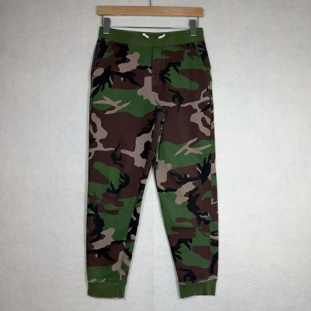 Polo Ralph Lauren Boys Large 14-16 Green Camouflage Print Jogger Sweatpants